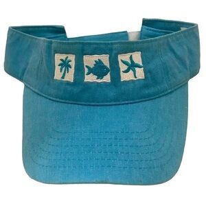 Royal Resortwear - Beachy Palm Tree, Fish, StarFish Visor
